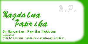 magdolna paprika business card